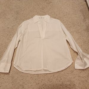 White Cotton Casual Shirt